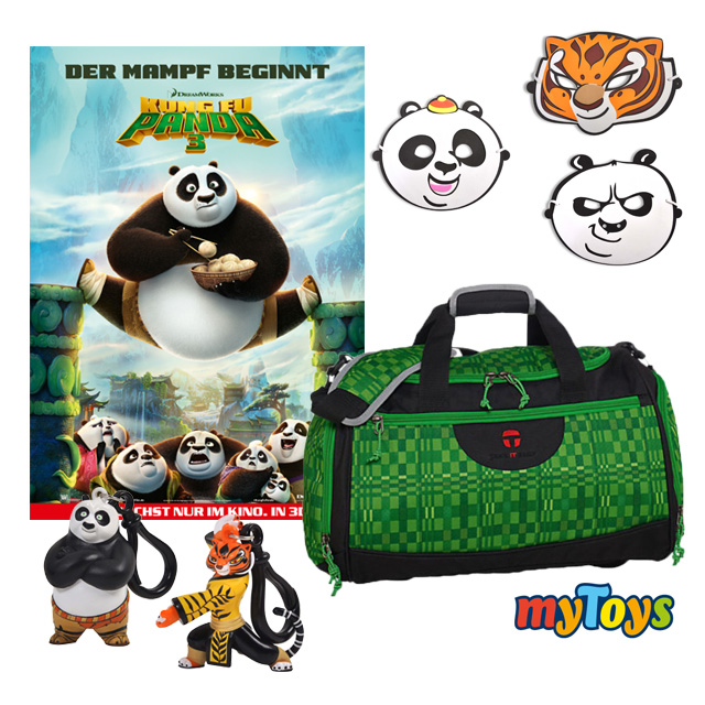 Bild 1:"Kung Fu Panda 3"-Fanpakete & Sporttaschen gewinnen! Bild 1:"Kung Fu Panda 3"-Fanpakete & Sporttaschen gewinnen!