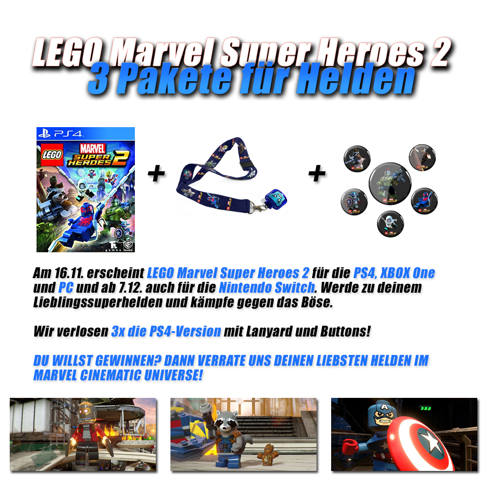 Bild 1:Gewinnt 3x "LEGO Marvel Super Heroes 2" samt Goodies! Bild 1:Gewinnt 3x "LEGO Marvel Super Heroes 2" samt Goodies!