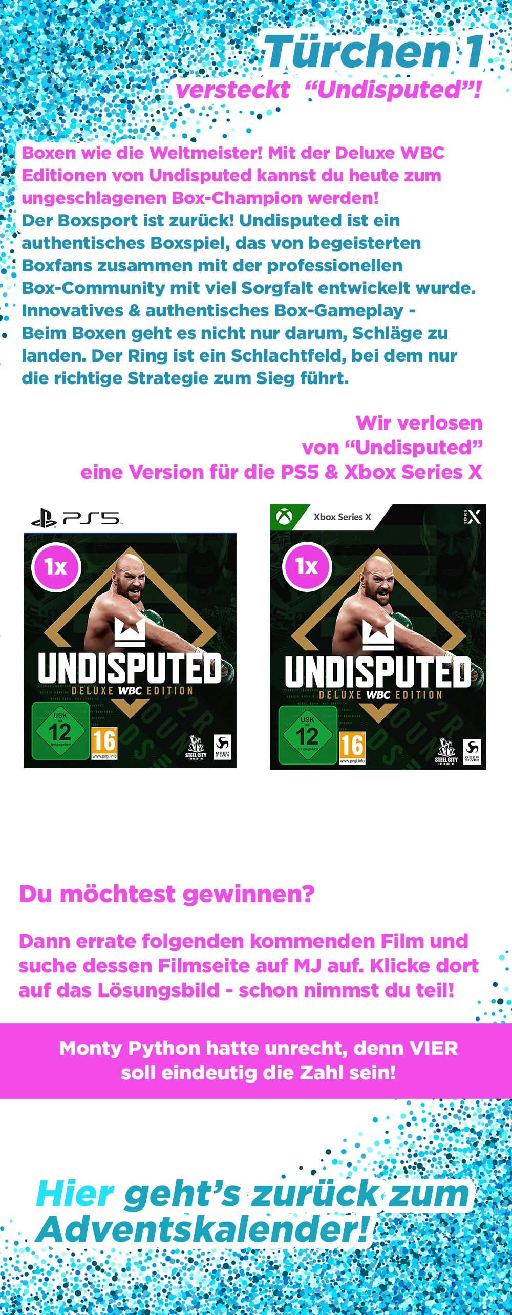 Bild 1:Adventskalender 2024 - Tag 1