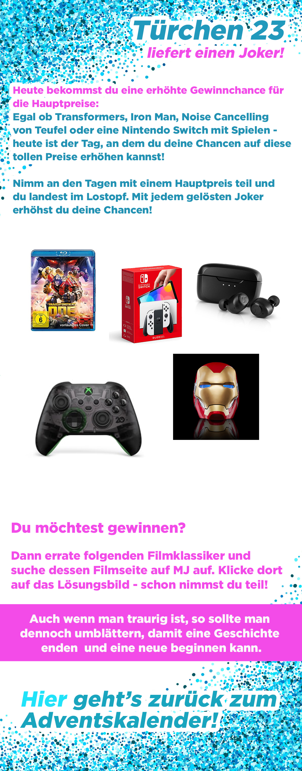 Bild 1:Adventskalender 2024 - Tag 23