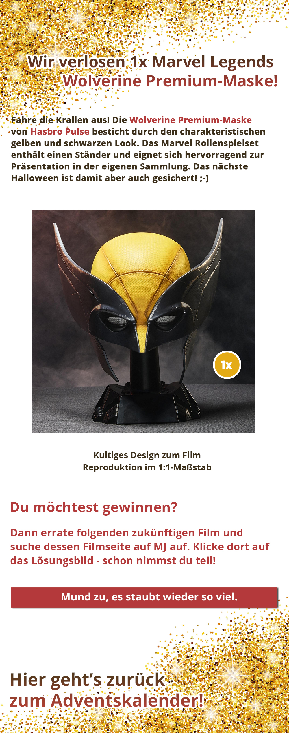 Bild 1:Adventskalender 2025 - Tag 1